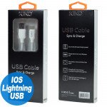 Wholesale IP Lighting 2.1A Strong Heavy Duty Armor USB Cable 3FT (White)